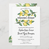 チャームウォーターカラーレモントロピカルリハーサルディナー 招待状 (正面/裏面)