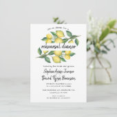 チャームウォーターカラーレモントロピカルリハーサルディナー 招待状 (スタンド正面)