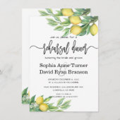 チャームウォーターカラーレモントロピカルリハーサルディナー 招待状 (正面/裏面)