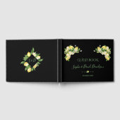 チャームウォーターカラーレモントロピカル結婚ズ ゲストブック (全面)