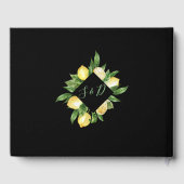 チャームウォーターカラーレモントロピカル結婚ズ ゲストブック (裏面)