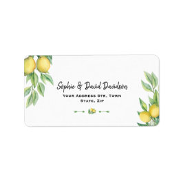 チャームウォーターカラーレモントロピカル結婚ズ ラベル