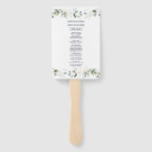 チャームエアイウォーターカラーグリーナリー結婚式 プログラム ハンドファン (裏面)