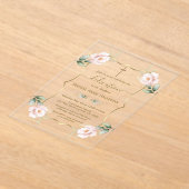 チャームエアリーグリーンリーピンクガールフローラ献身 アクリル招待状 (レイダウン)