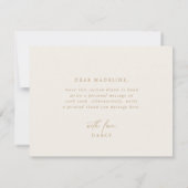 チャームエレガントアイボリーは私の花嫁カードになる 招待状 (裏面)