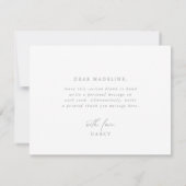 チャームエレガントセージが私の花嫁カードになる 招待状 (裏面)