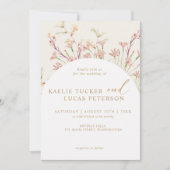 チャームエレガントワイルドフラワーアーチ結婚式招待状 招待状 (正面)