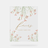 チャームエレガントワイルドフラワー結婚式の引き出物 アクリルサイン (正面)
