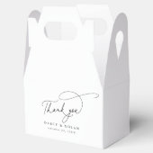 チャームエレガント白黒結婚式の引き出物ボックス フェイバーボックス (オープン)