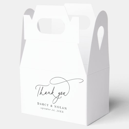 チャームエレガント白黒結婚式の引き出物ボックス フェイバーボックス (オープン)