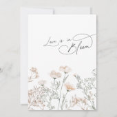 チャームエレガント薄紫ピンクワイルドフラワーブライダルシャワー 招待状 (裏面)