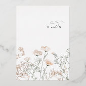 チャームエレガント銀箔パープル庭園の結婚式 箔招待状 (裏面)