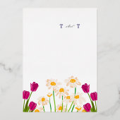 チャームエレガント銀箔パープル庭園の結婚式 箔招待状 (裏面)