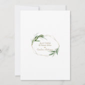 チャームオリーブ金ゴールドスペインのガール1stバースデーバプテスマ 招待状 (裏面)