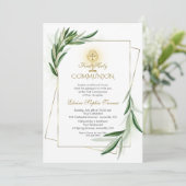 チャームオ葉リーブ金ゴールドファースト聖餐式 招待状 (スタンド正面)