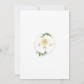 チャームオ葉リーブ金ゴールドファースト聖餐式 招待状 (裏面)