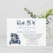 チャームカーブルーフローラボーイベビーシャワードライブバイ 招待状 (スタンド正面)