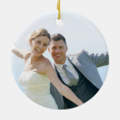 チャームクリスマスのリースをお祝結婚い セラミックオーナメント (裏面)