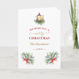 チャームクリスマスのリース カード