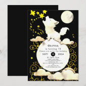 チャームシンプルウルフ誕生日 招待状 (正面/裏面)