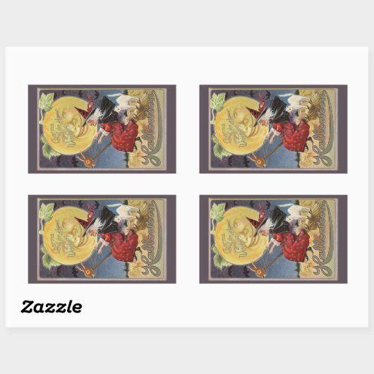 チャームズオブウィッチングアワーハロウィーンヴィンテージ 長方形シール (シート)