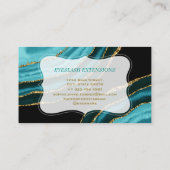 チャームターコイズアガテ金ゴールドフローラレターラッチ 名刺 (裏面)