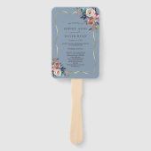 チャームダスティブルーフローラミスティバラ結婚金ゴールド ハンドファン (正面)