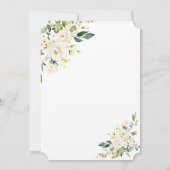 チャームデリケート白い花金ゴールドクロスバプテスマ 招待状 (裏面)