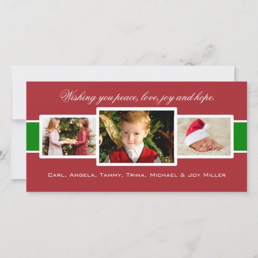 チャームトリオクリスマスフォトカード シーズンカード (正面)