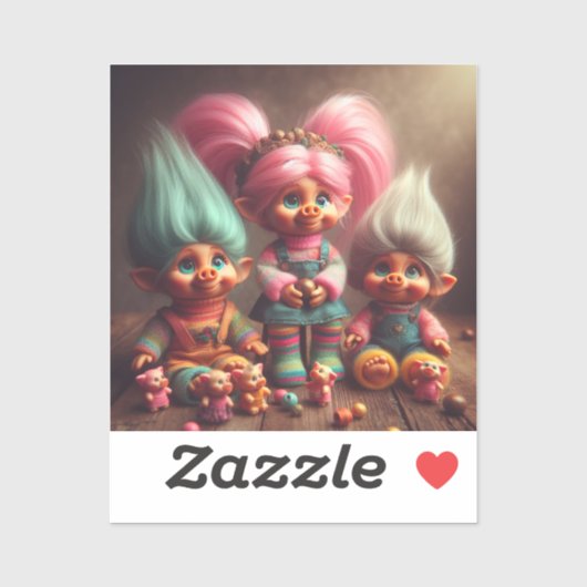 チャームトロールスタイリッシュ:電話の仲間 シール (シート)