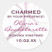 チャームド素朴ブルゴーニュワインの汚れバチェロレッテ ラウンドシール (正面)