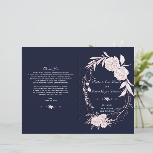 チャームバラ金ゴールドホワイトフラワーズジオメトリックプログラム (スタンド正面)