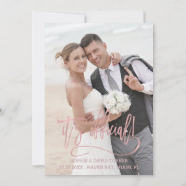 チャームバラ金ゴールド書道結婚公式 案内状