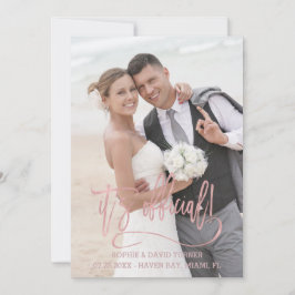 チャームバラ金ゴールド書道結婚公式 案内状