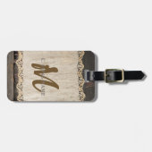 チャームバ素朴ラップ&レースバーンウッドQRコード ラゲッジタグ (正面横)