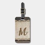 チャームバ素朴ラップ&レースバーンウッドQRコード ラゲッジタグ (正面縦)