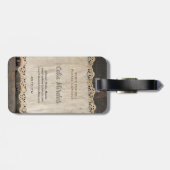 チャームバ素朴ラップ&レースバーンウッドQRコード ラゲッジタグ (裏面横)