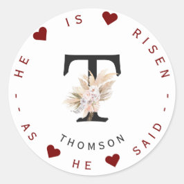 チャームパンパスグラスフローラモノグラム住所 シール