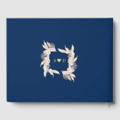 チャームパンパスグラスホワイトオーキッドフラワーズ結婚ーズ ゲストブック (裏面)