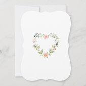 チャームピンククリームフローラ〔雄ジカの〕枝角ベビーシャワー 招待状 (裏面)