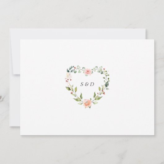 チャームピンククリームフローラ〔雄ジカの〕枝角写真結婚の セーブザデート (裏面)