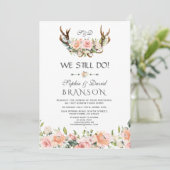 チャームピンククリームフローラ〔雄ジカの〕枝角私たちはまだ行う 招待状 (スタンド正面)