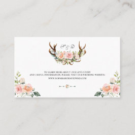 チャームピンク赤面フローラ結婚〔雄ジカの〕枝角ズWebサイト 名刺