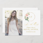 チャームピンク赤面花金ゴールド セーブザデート (正面/裏面)