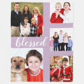 チャームファミリーフォトコラージュイベント記念日 フリースブランケット (正面)