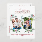チャームフォトバラ金ゴールドメリークリスマスカリグラフィー シーズンポストカード (正面/裏面)