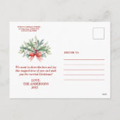 チャームフォトバラ金ゴールドメリークリスマスカリグラフィー シーズンポストカード (裏面)