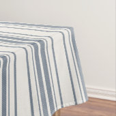 チャームフランスのファームハウスブルーストライプのとホワイト テーブルクロス (インサイチュ)
