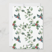 チャームフルなカラフルな3枚の写真のクリスマスカード シーズンカード (裏面)