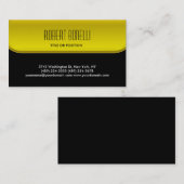 チャームブラックイエローパターン標準名刺 名刺 (正面/裏面)